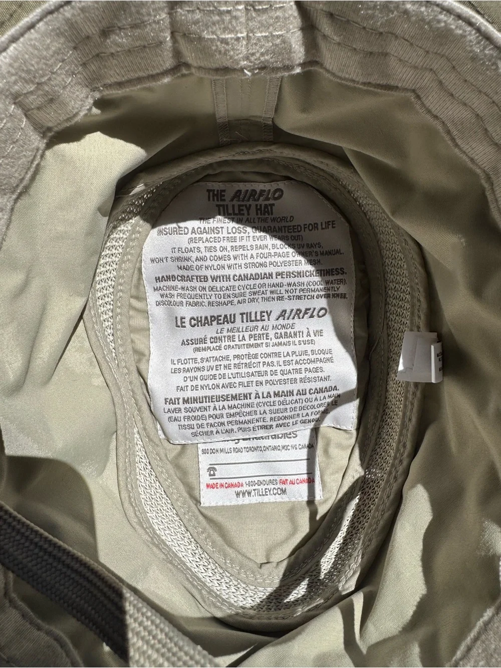 Tilley Men’s Airflo taupe Sun Hat